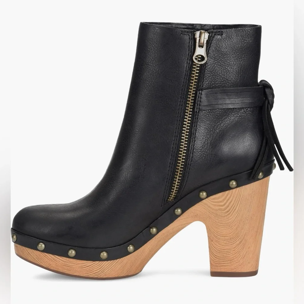 Kork-Ease Dianna Block Heel Platform Bootie in Black Size 7 - Picture 3 of 15